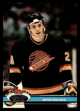 1991-92 Stadium Club Gino Odjick #338 Vancouver Canucks NHL Hockey Base Set 