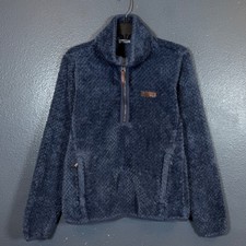 Columbia M women  s blue fleece full zip sweatshirt outdoor hiking