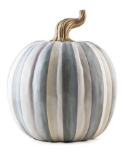 Mackenzie-Childs Sterling Stripe Medium Pumpkin