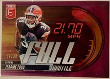Jerome Ford - Donruss Elite Purple Full Throttle SP /49 - Cleveland Browns
