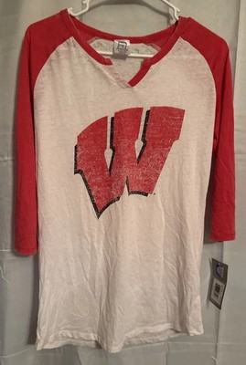 Wisconsin Badgers Pro Edge Juniors Shirt Top Knights Apparel Medium 7/8 NEW NWT