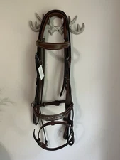 NWT ExionPro Quick Release Snaffle Bridle W/ Reins, Chestnut, Warmblood Size NEW