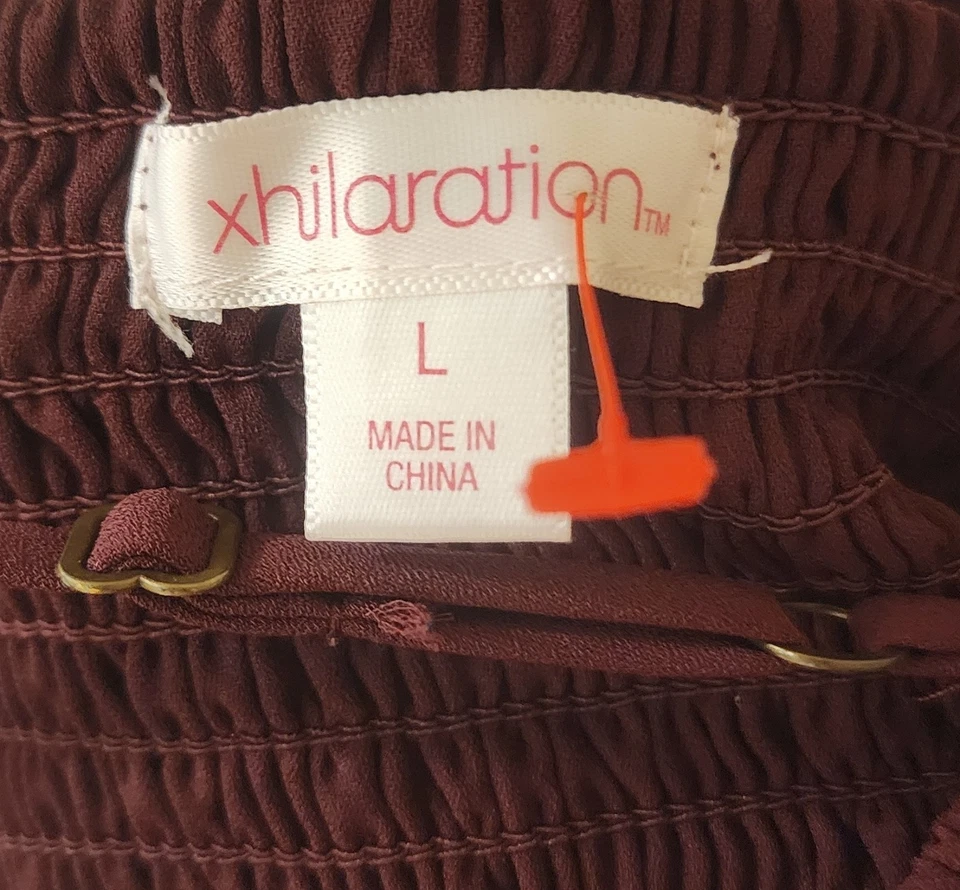 Top bralette de encaje Xhilaration Merlot para mujer talla GRANDE Foto 3 de 3