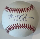 Mickey Rivers Signed Official MLB Baseball 2x WSC Inscription JSA Authentic Auto