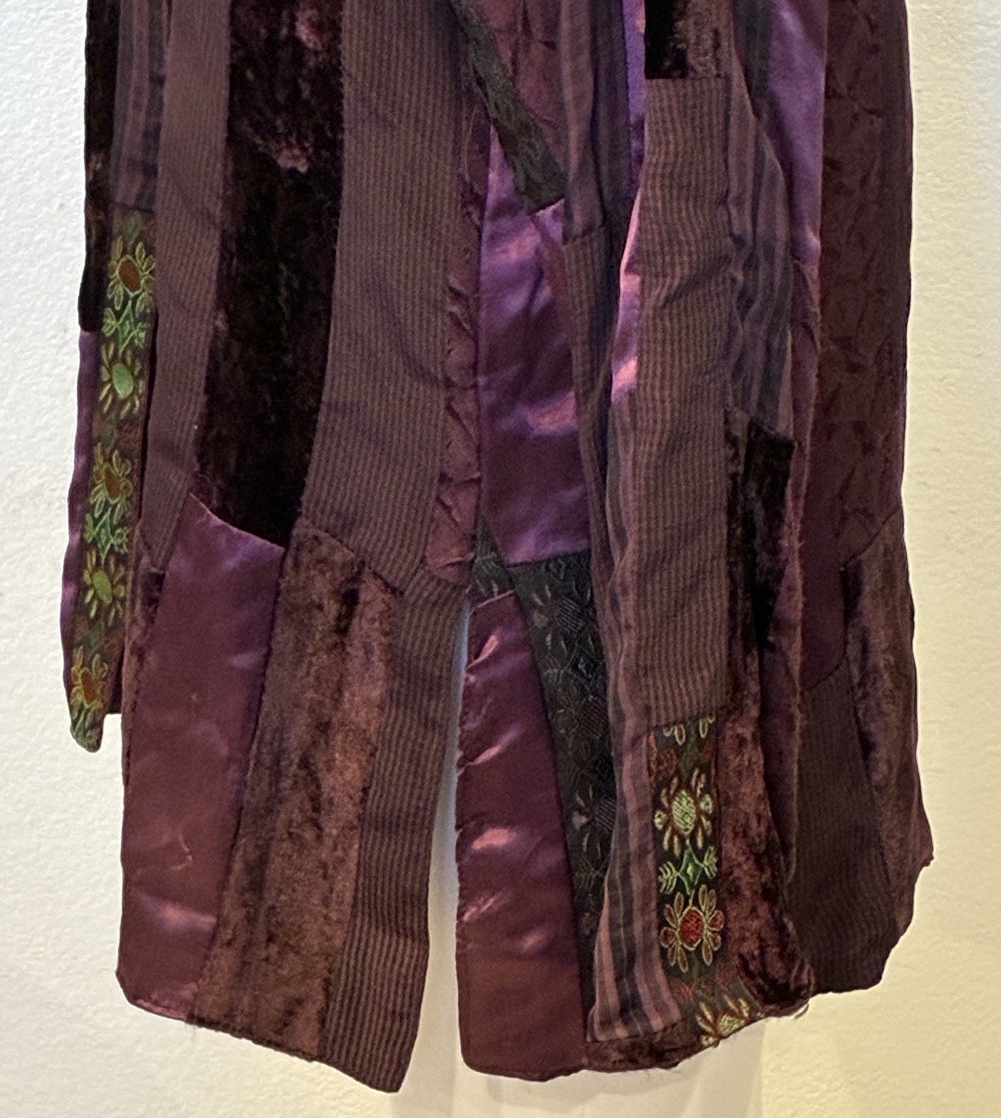 Anu Womens Purple Boho Patchwork Jacket Embroider… - image 4