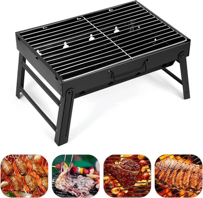AGM Barbecue À Charbon De Bois, Pliable, Portable, Léger, Pour Barbecue, Barbecu - Photo 1/4
