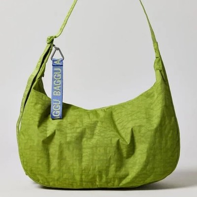 NWT BAGGU Green Juice Large Crescent Crossbody Bag Whimsy Coquette