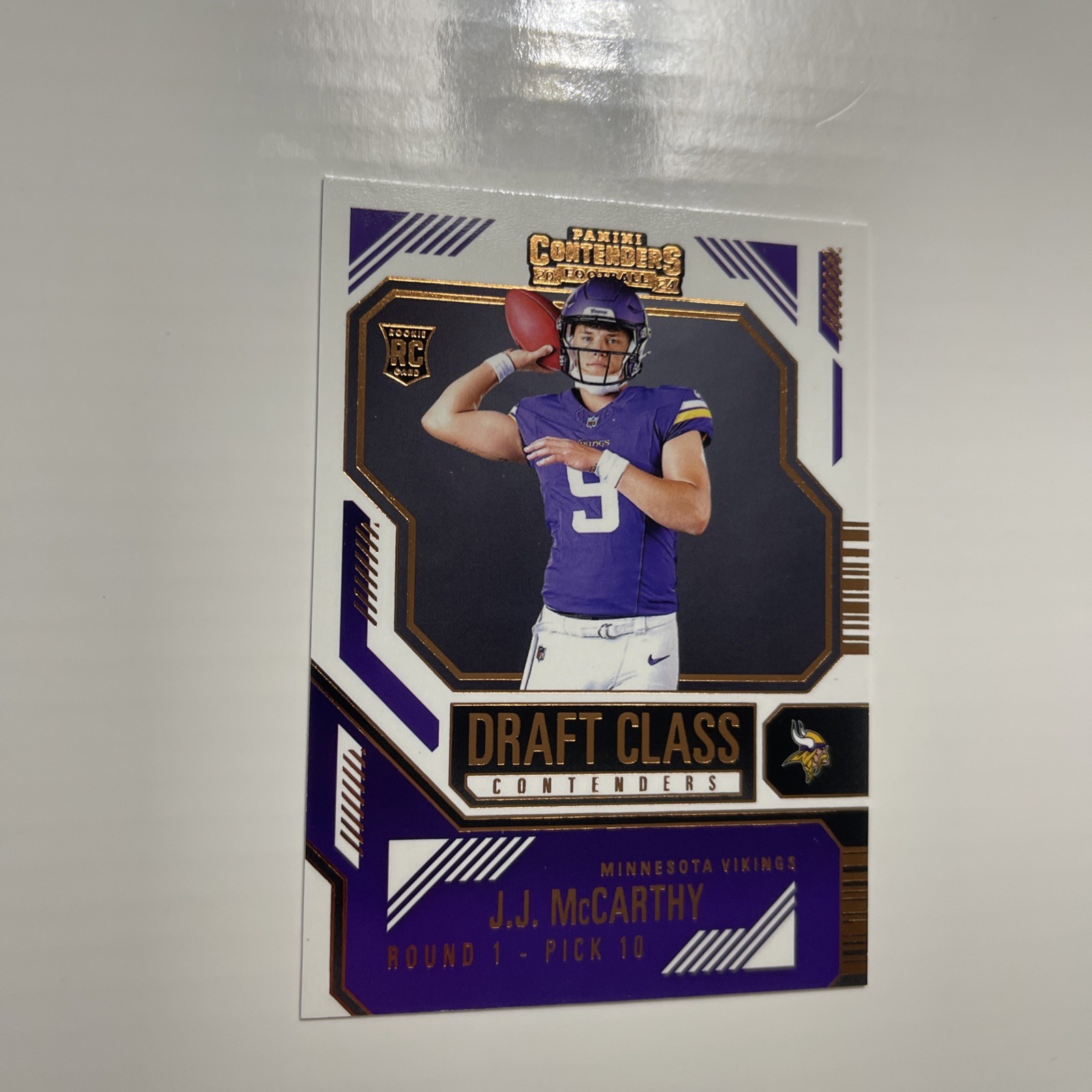 JJ McCarthy Panini Contenders Draft Class Contenders #8 Bronze