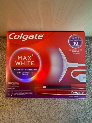 Colgate Max White LED Zahnaufhellungsset mit 2 Stäben über Nacht Ultimate