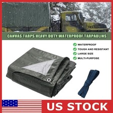 Heavy Duty Tarp Poly Tarpaulin Boat Tent Waterproof Outdoor Canopy Shade Cover