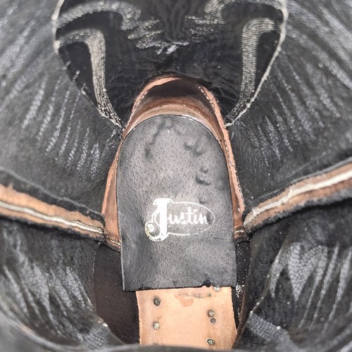Vintage Justin Men's D7072 Size 10.5D COLA AZTEC Leather Western Boots NEW - Picture 15 of 17