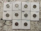 #24 Mercury Dimes Lot 10 90% Silver 1939D(2), 1939S, 1940(5), 1941D, 1941S.