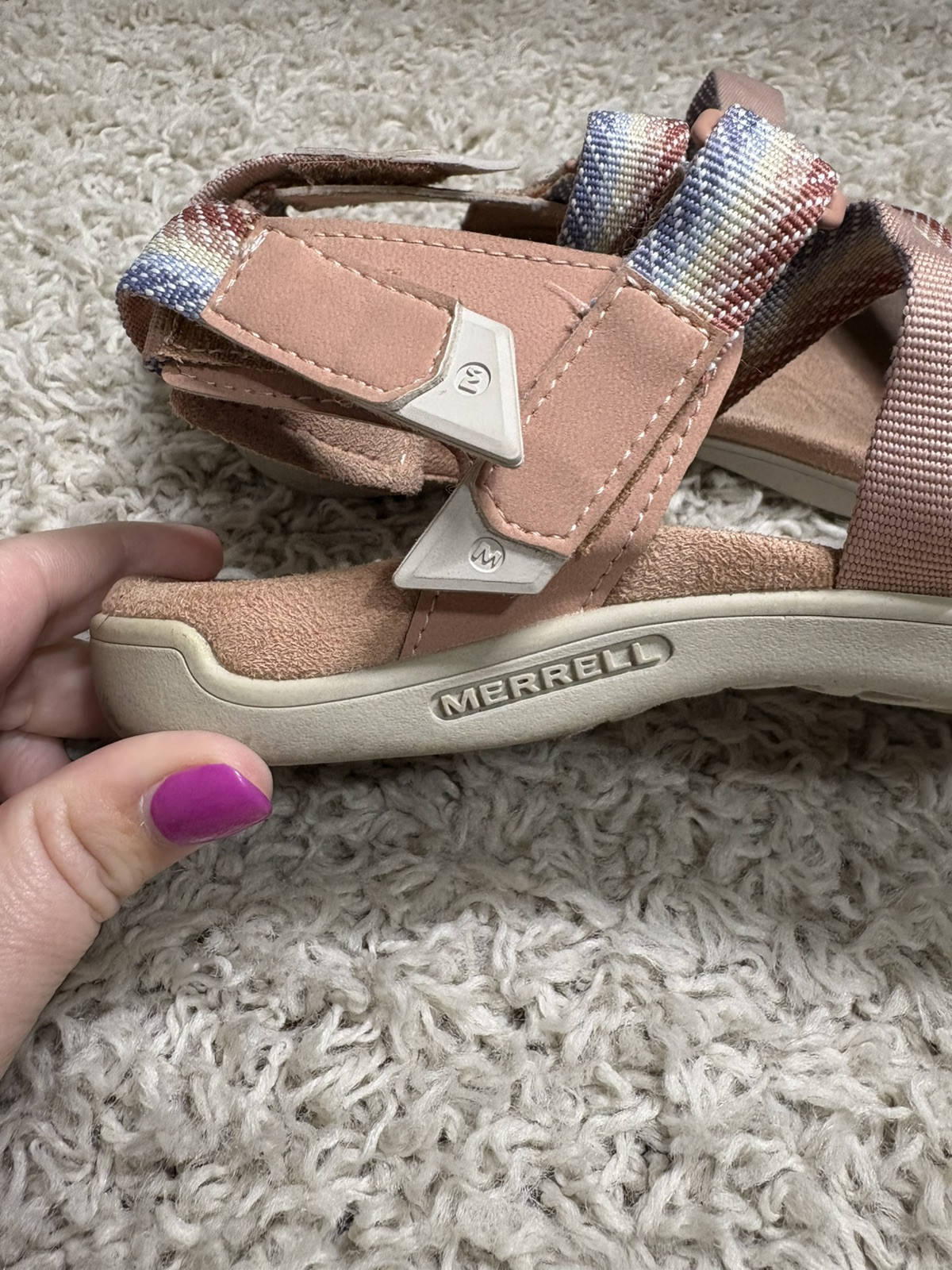 Merrell District Mendi sandali toscani con cinturino posteriore donna taglia 7 scarpe memory foam