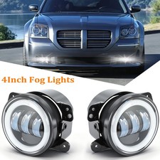 Pair 4 Inch Led Fog Lights Driving Lamps For Jeep Wrangler Jk Tj Chrysler Dodge
