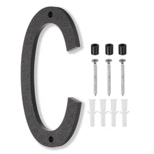 10 Inch House Number, House Address Numbers Sign Large Floating, Black, C