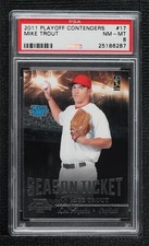 2011 Playoff Contenders Season Tickets Mike Trout #17 PSA 8 0qo1