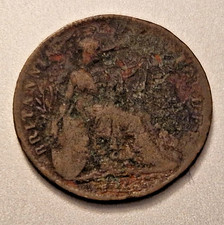 Antique George IV Copper Farthing 1823, 1st Issue. (#2)