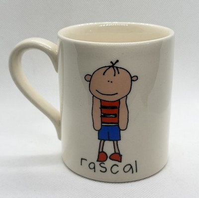 Vintage Bang on the Door Rascal kleine Keramiktasse 2000er McLaggan Smith Y2K 