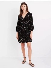 Madewell Dress |  XS | NWT | Black | 3/4 Sleeves | Fall Photos