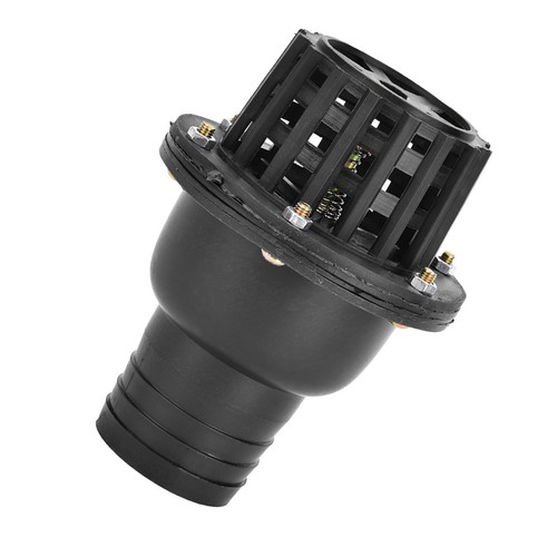 (2 Zoll) Wasserpumpe Fußventil Schwarz PVC Niederdruck Flach Rückschlagventil für Flüssigkeit - Bild 21 von 22
