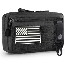 Outdoor Waist Pack Molle Pouch Adjustable Strap Zipper Closure Tactical Gear