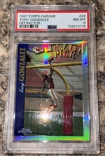 Tony Gonzalez RC 1997 Topps Chrome Refractor - PSA 8 (Low Pop.) HOF - GOAT TE