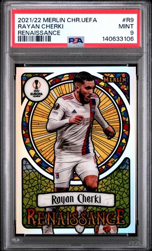 2021-22 TOPPS MERLIN CHROME UCL RENAISSANCE #R9 RAYAN CHERKI RENAISSANCE