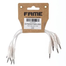 Eurorack Patchkabel 20cm 5Stk Weiß PVC 3,5mm...