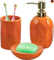 Badezimmer Set, 3 Teile Badezimmer Organizer - ZahnbüRstenhalter, Seifenspender,