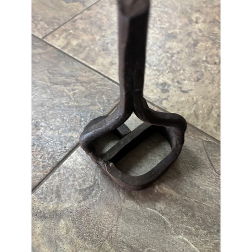 Antique Wrought Iron Branding Iron Primitive Western Ranch Decor 7.5"
