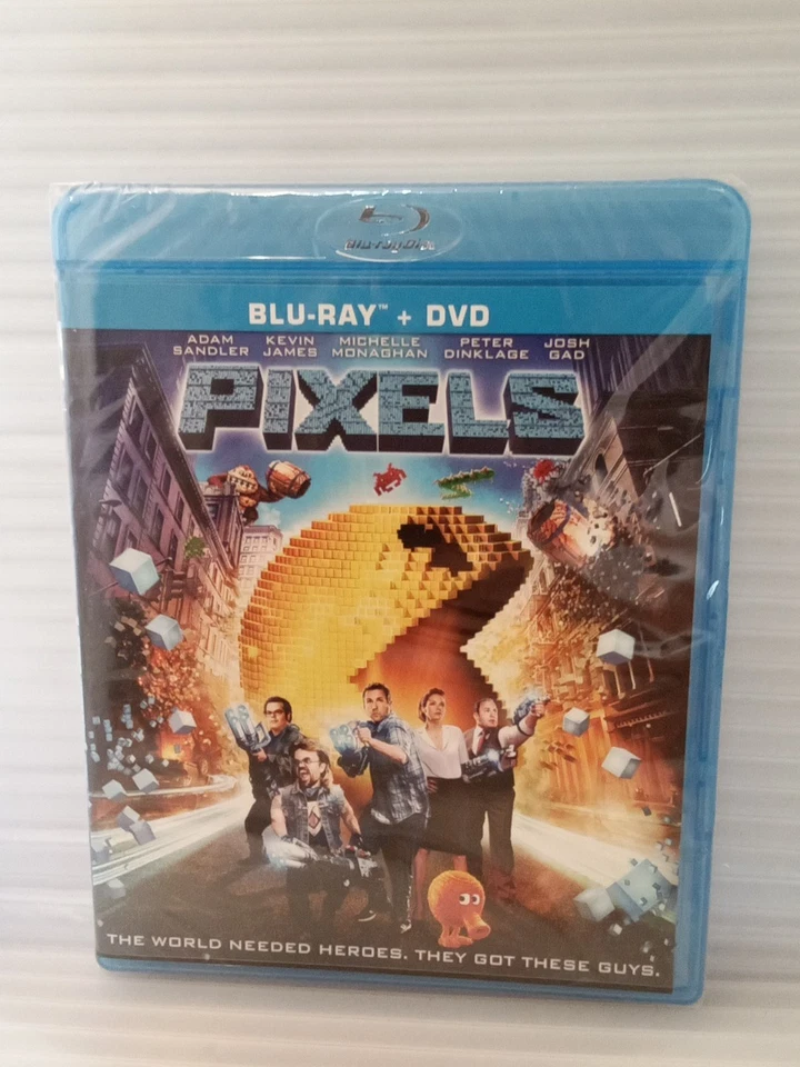 Pixels (2015) Blu-ray + DVD + Target Pac Man Lenticular Slipcover NEW SEALED Foto 3 de 4