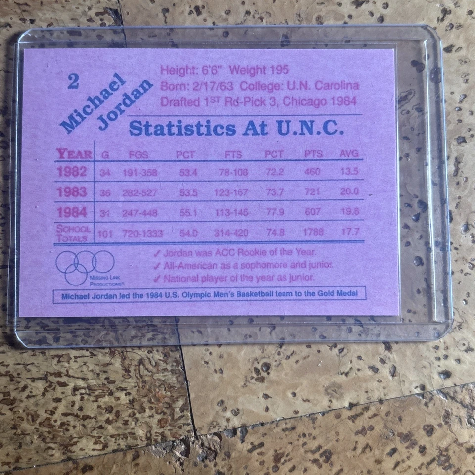 Equipo de baloncesto de Estados Unidos novato 1984 Michael Jordan (RC) Foto 2 de 4