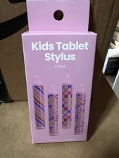 Kids Tablet Stylus 4 Pack Vibrant Colors Soft Rubber Crayon Shape