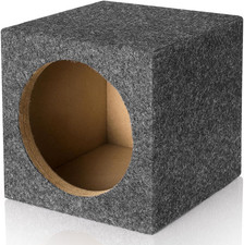 Single 8  Ported Subwoofer Box Enclosure Universal Fit Carpeted Bass Speaker