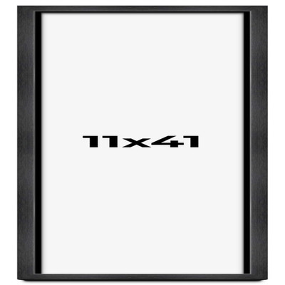 Custompictureframes.Com 11X41 Frame Black Charcoal Grey Wood Textured Picture