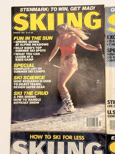 Vintage 1981 SKIING Magazine Jan Spring Oct Nov Lot of 4 - Foto 2 di 6
