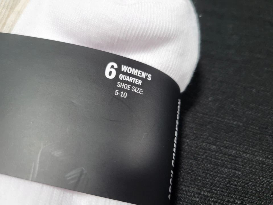 阿迪达斯女式缓冲高潮 6 双运动四分之一切袜尺寸 5-10 — 第 3/4 张图片