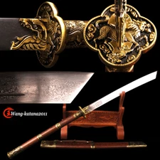 105CM Handmade Rosewood Chinese Sword Kangxi Emperor Dao Broadsword Folded Steel