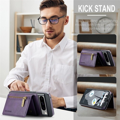 For Google Pixel 9 8 Pro XL Shockproof Detachable Wallet Case Magnetic Cover - Picture 72 of 79