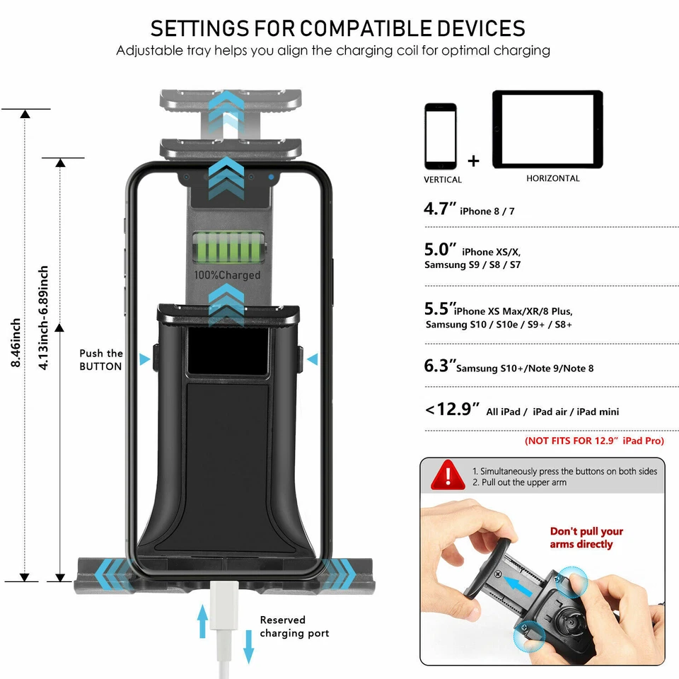 Car Cup Holder Phone Mount Adjustable Long Neck 2 in 1 Phone Mount Tablet Mount - Image 3 of 4