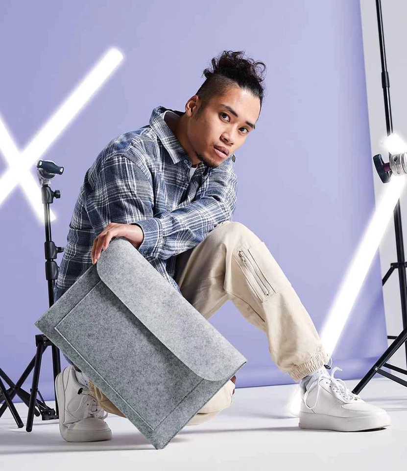 BagBase Polyester Felt Document Slip Laptop Sleeve Bag Protective Cover BG726 - Image 2 of 2