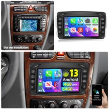 4G+64GB Android 13 Carplay Autoradio F&uuml;r Mercedes C/CLK/G Klasse W203 W209 Vito