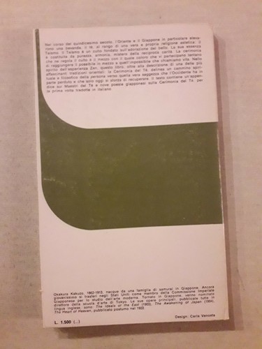 "IL LIBRO DEL TE " OKAKURA KAKUZO , SUGARCO ED. 1978, BUONE CONDIZIONI , - Picture 2 of 2