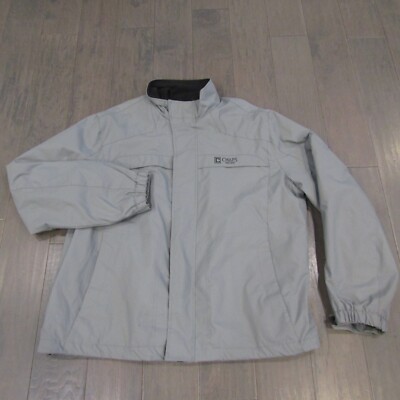 mens chaps est. 1978 fleece lined winter coat size xl gray outdoors hiking 