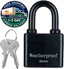 Candado impermeable para exteriores, grande, resistente con llave de acero.neuvo