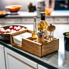 Servilletero Madera Moderno Funcional Perfecto para Comedor, Mesa Cocina