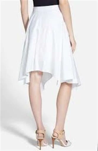 Falda asimétrica Rebecca Minkoff para mujer 'Jackie' línea A tiza 124303 talla 12 Foto 2 de 2