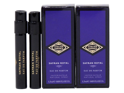 ATELIER VERSACE SAFRAN ROYAL 1.5ml .05oz x 2 COLOGNE PERFUME SPRAY SAMPLES