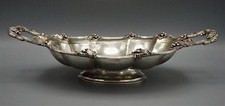 ANTIQUE CONTINENTAL SILVER CENTERPIECE BOWL REPOUSSE, C 18th CENTURY