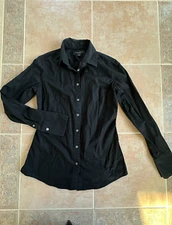 Banana Republic Riley Women shirt chemisier  Black  size 0